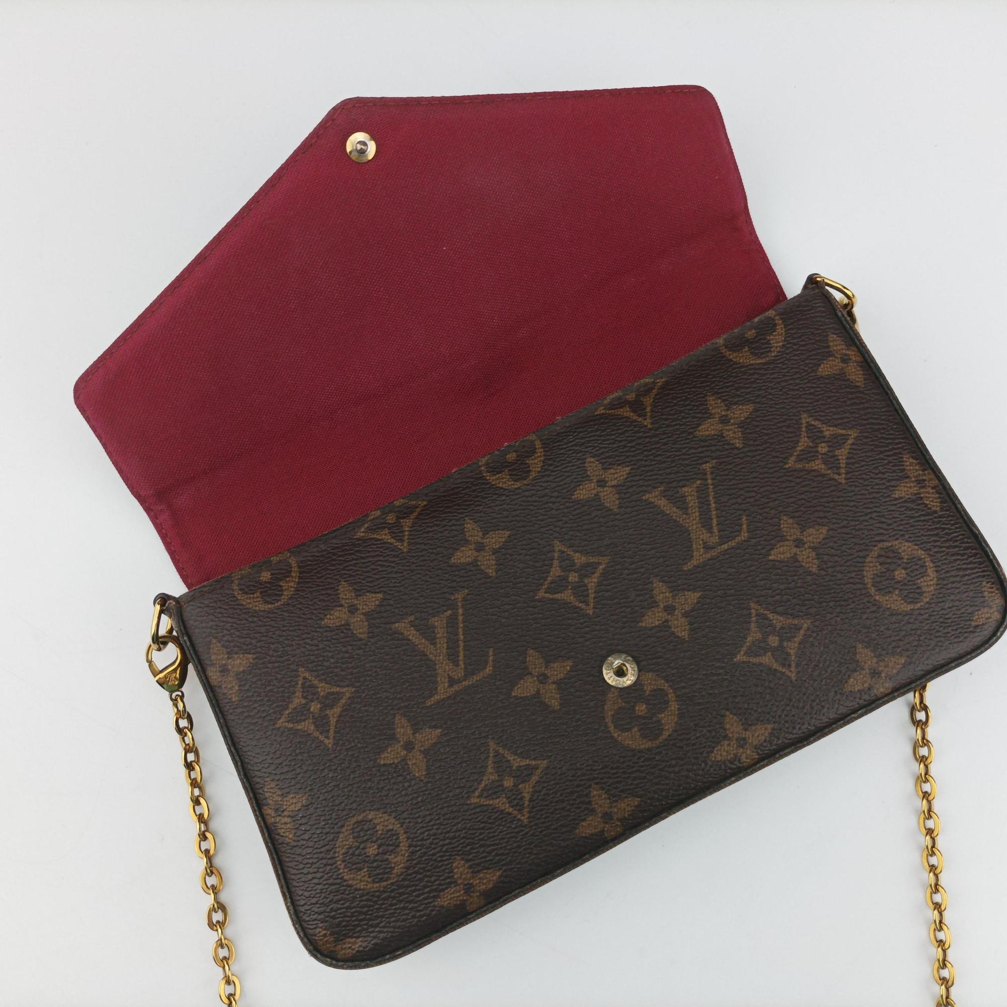 Secondhand Louis Vuitton Pochette FeLICIE Brown Monogram Canvas M61276 shoulderbag | stylenewstar