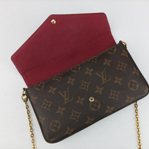 Secondhand Louis Vuitton Pochette FeLICIE Brown Monogram Canvas M61276 shoulderbag | stylenewstar