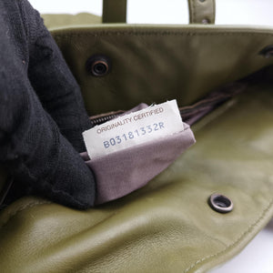 Pre-owned Bottega Veneta Intrecciato Shopper Acatl Green lambskin  handbag | stylenewstar