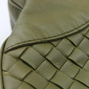 Pre-owned Bottega Veneta Intrecciato Shopper Acatl Green lambskin  handbag | stylenewstar
