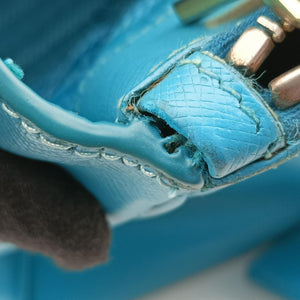 Pre-owned Prada Galleria Blue SAFFIANO Leather BN1801 shoulderbag | stylenewstar