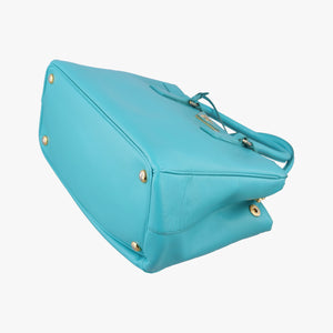 Pre-owned Prada Galleria Blue SAFFIANO Leather BN1801 shoulderbag | stylenewstar