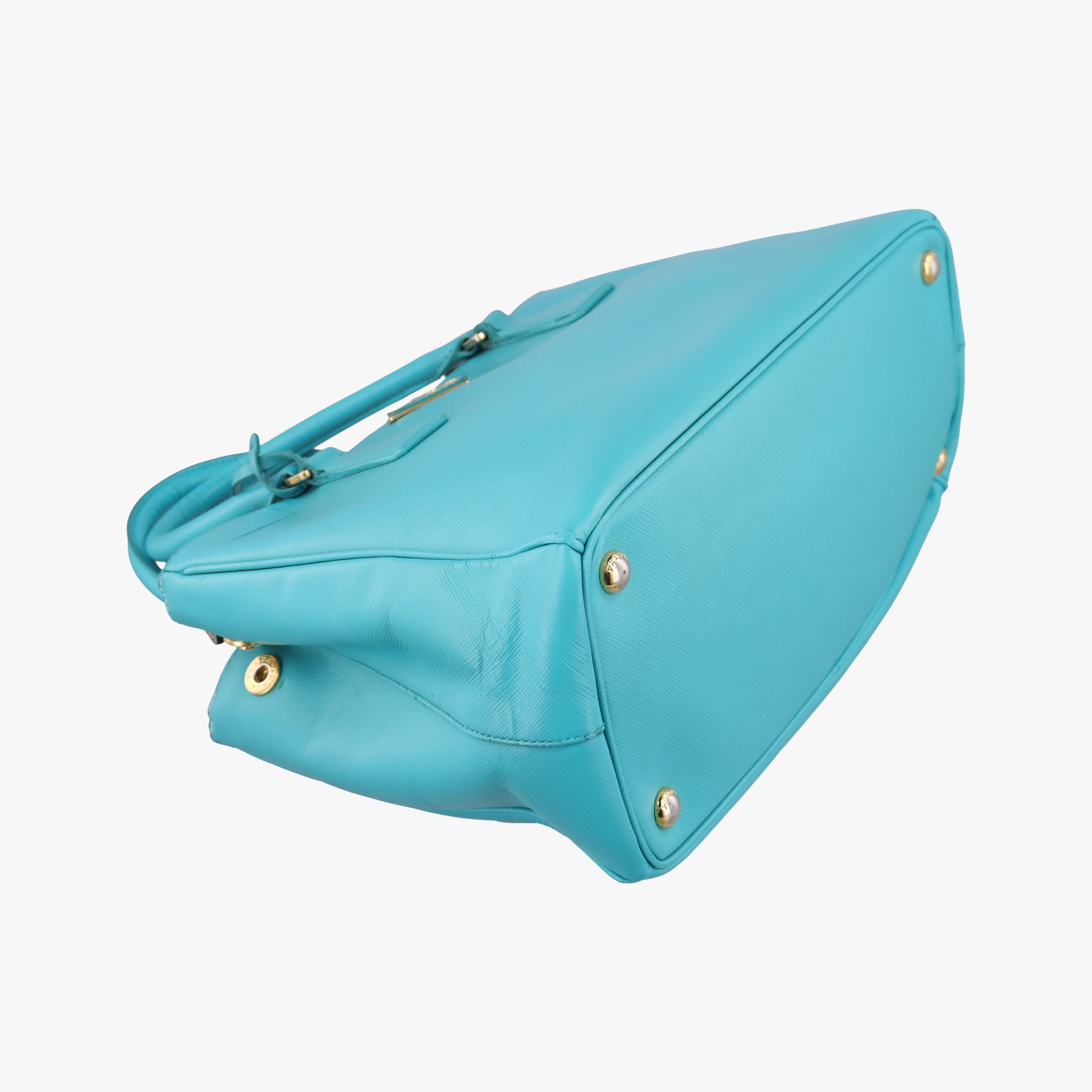 Pre-owned Prada Galleria Blue SAFFIANO Leather BN1801 shoulderbag | stylenewstar