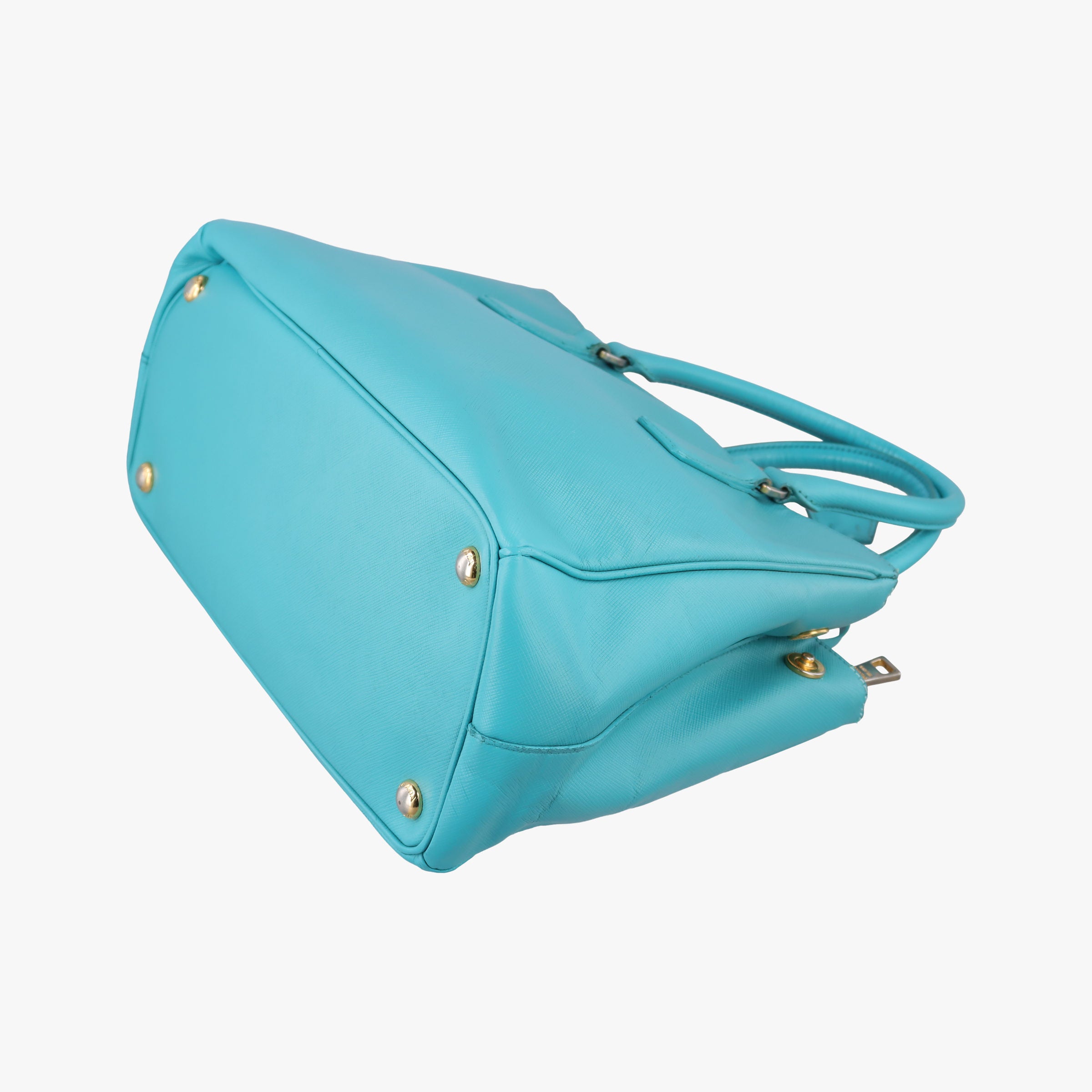 Pre-owned Prada Galleria Blue SAFFIANO Leather BN1801 shoulderbag | stylenewstar