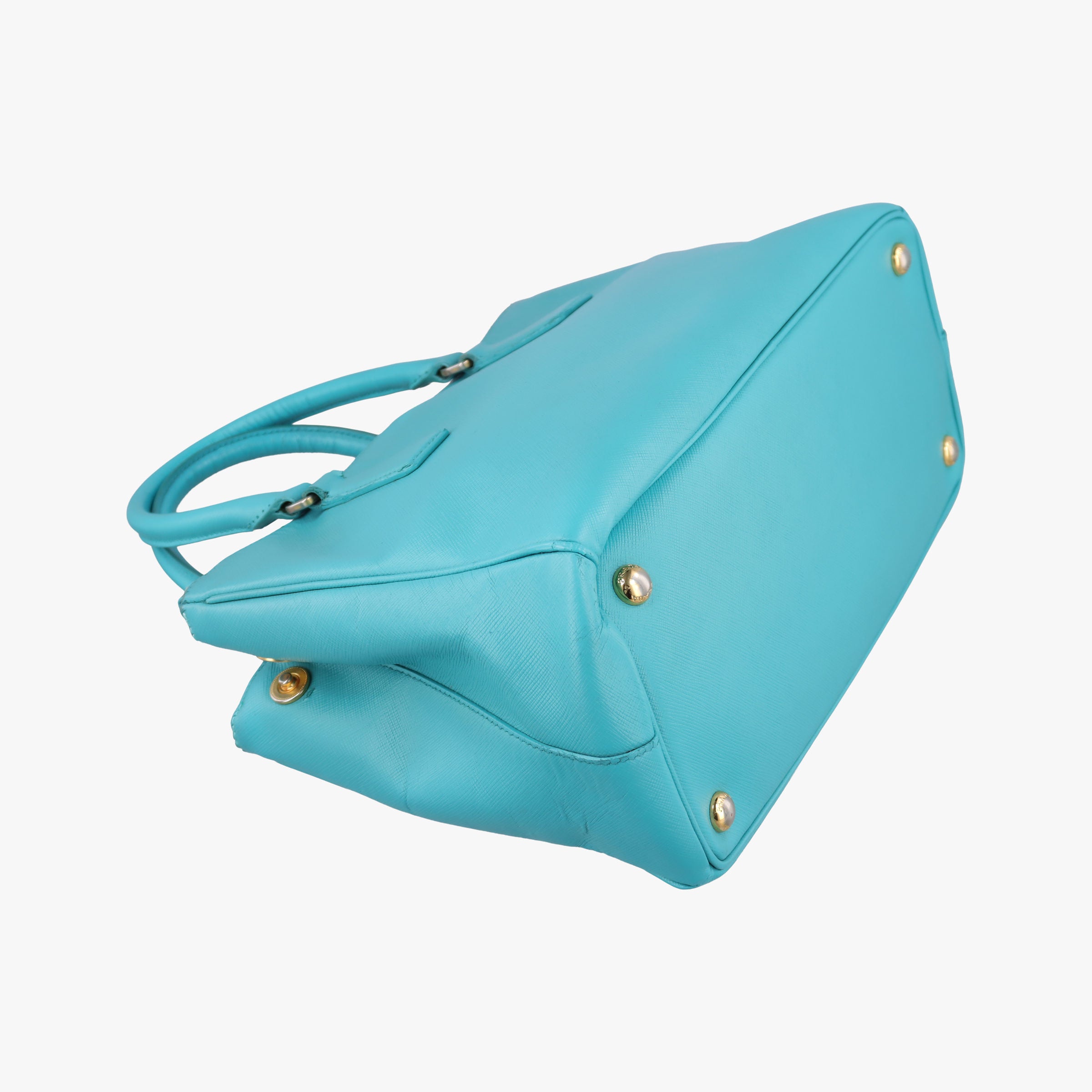 Pre-owned Prada Galleria Blue SAFFIANO Leather BN1801 shoulderbag | stylenewstar