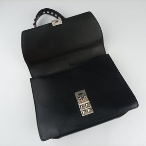 Vintage Prada Electra Studded Black Leather×Saffiano leather 1BD120 shoulderbag | stylenewstar