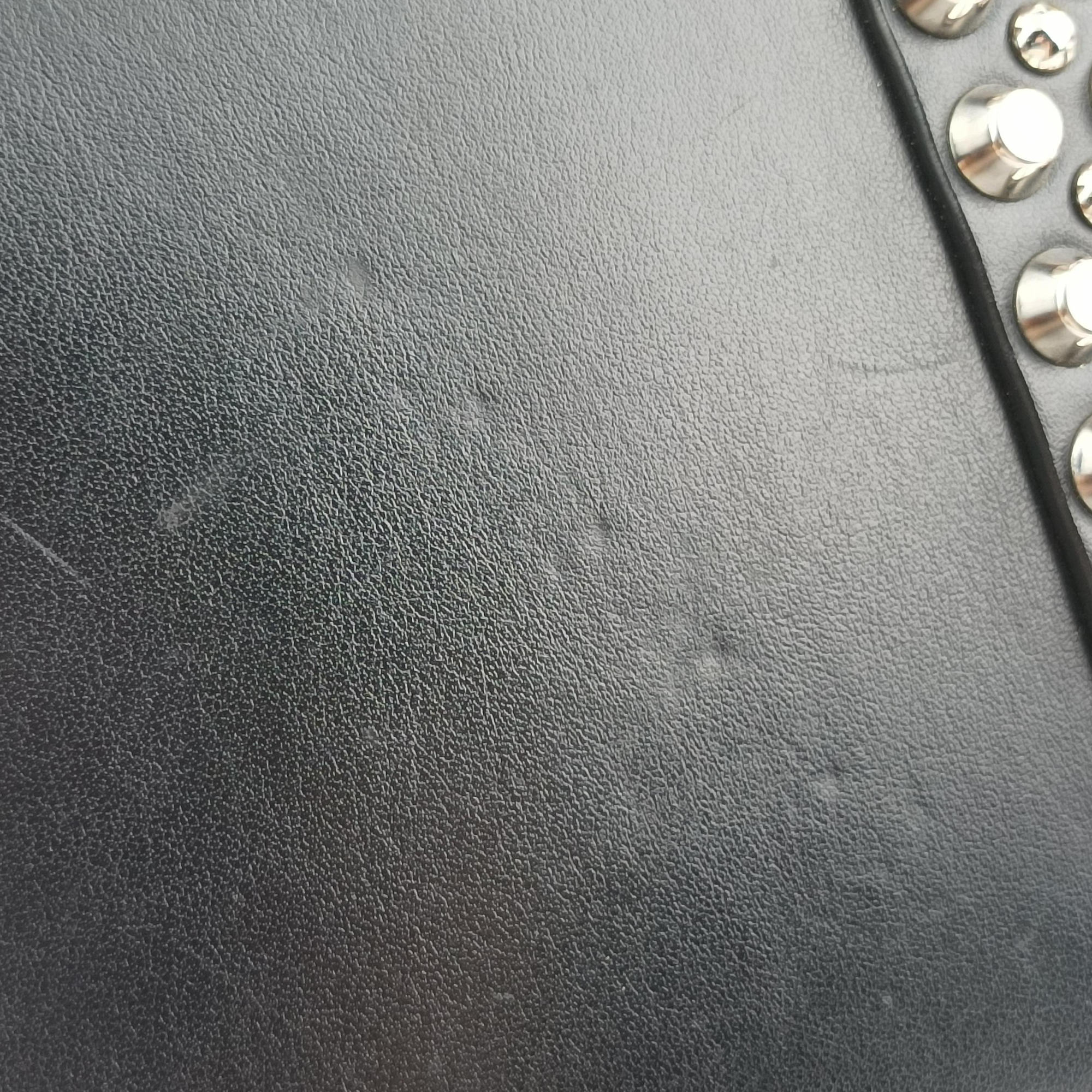 Vintage Prada Electra Studded Black Leather×Saffiano leather 1BD120 shoulderbag | stylenewstar