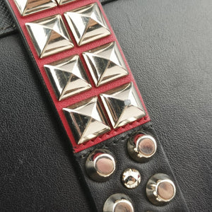 Vintage Prada Electra Studded Black Leather×Saffiano leather 1BD120 shoulderbag | stylenewstar