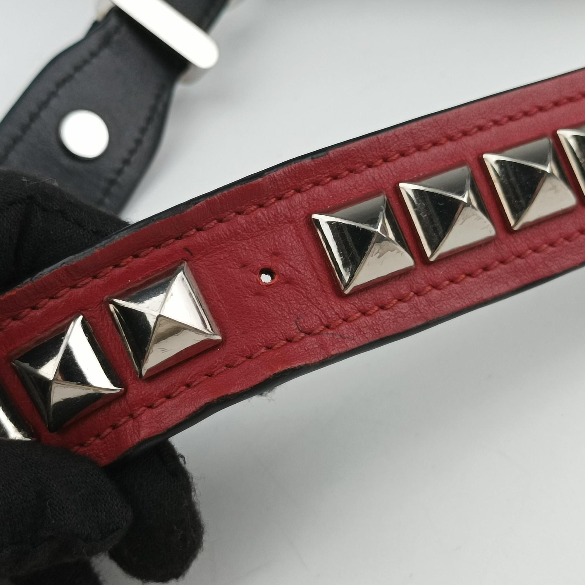 Vintage Prada Electra Studded Black Leather×Saffiano leather 1BD120 shoulderbag | stylenewstar