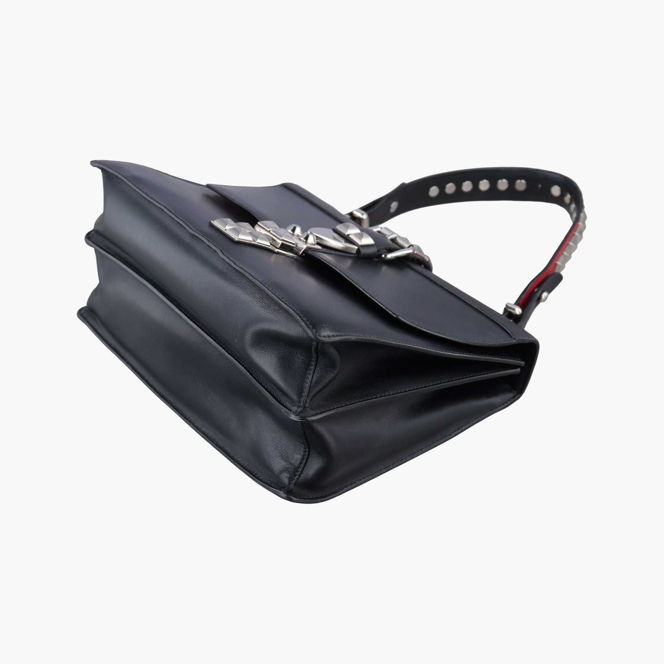 Vintage Prada Electra Studded Black Leather×Saffiano leather 1BD120 shoulderbag | stylenewstar