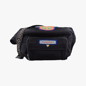 Pre-owned Gucci 80s Patch Black Nylon 536842 bum bag/waist bag | stylenewstar