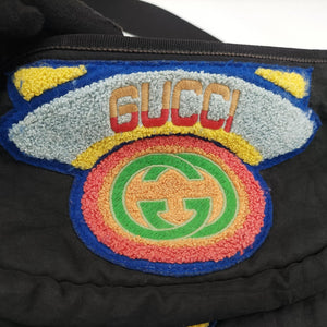 Pre-owned Gucci 80s Patch Black Nylon 536842 bum bag/waist bag | stylenewstar
