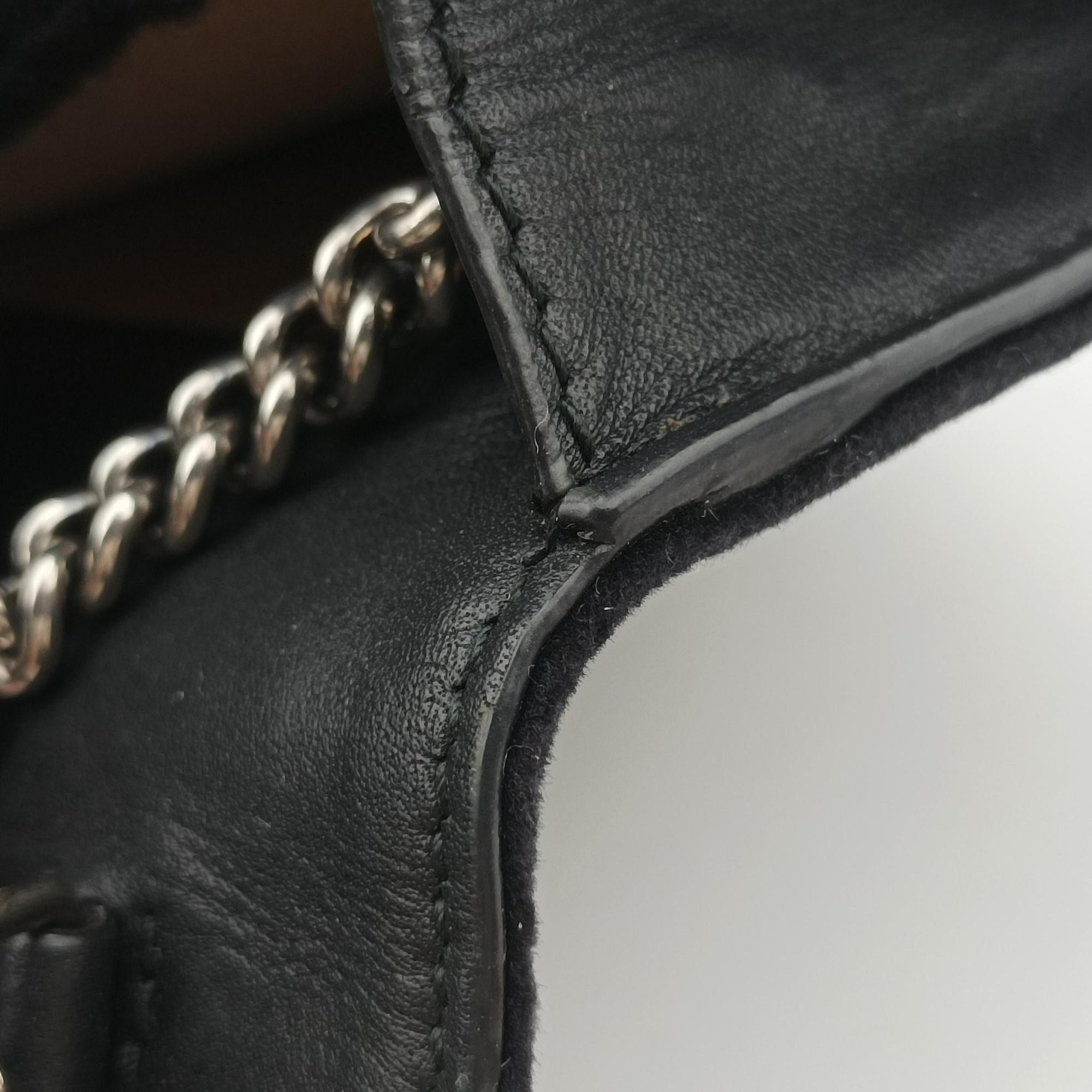 Pre-owned Gucci Dionysus Black velour×Leather 476432 shoulderbag | stylenewstar