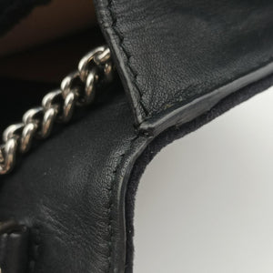 Pre-owned Gucci Dionysus Black velour×Leather 476432 shoulderbag | stylenewstar