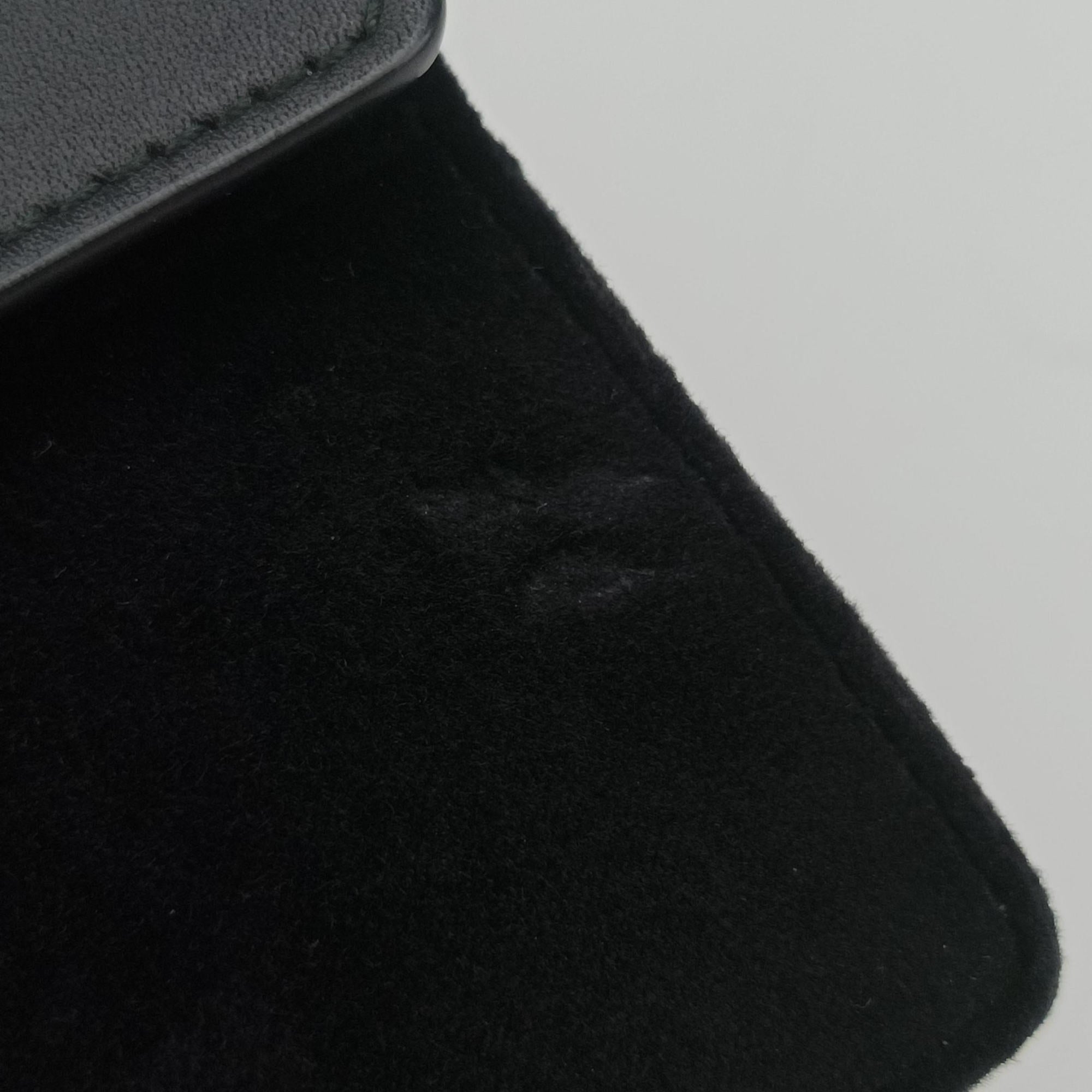 Pre-owned Gucci Dionysus Black velour×Leather 476432 shoulderbag | stylenewstar