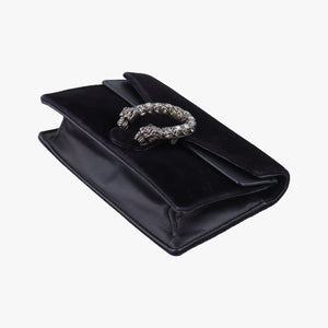 Pre-owned Gucci Dionysus Black velour×Leather 476432 shoulderbag | stylenewstar