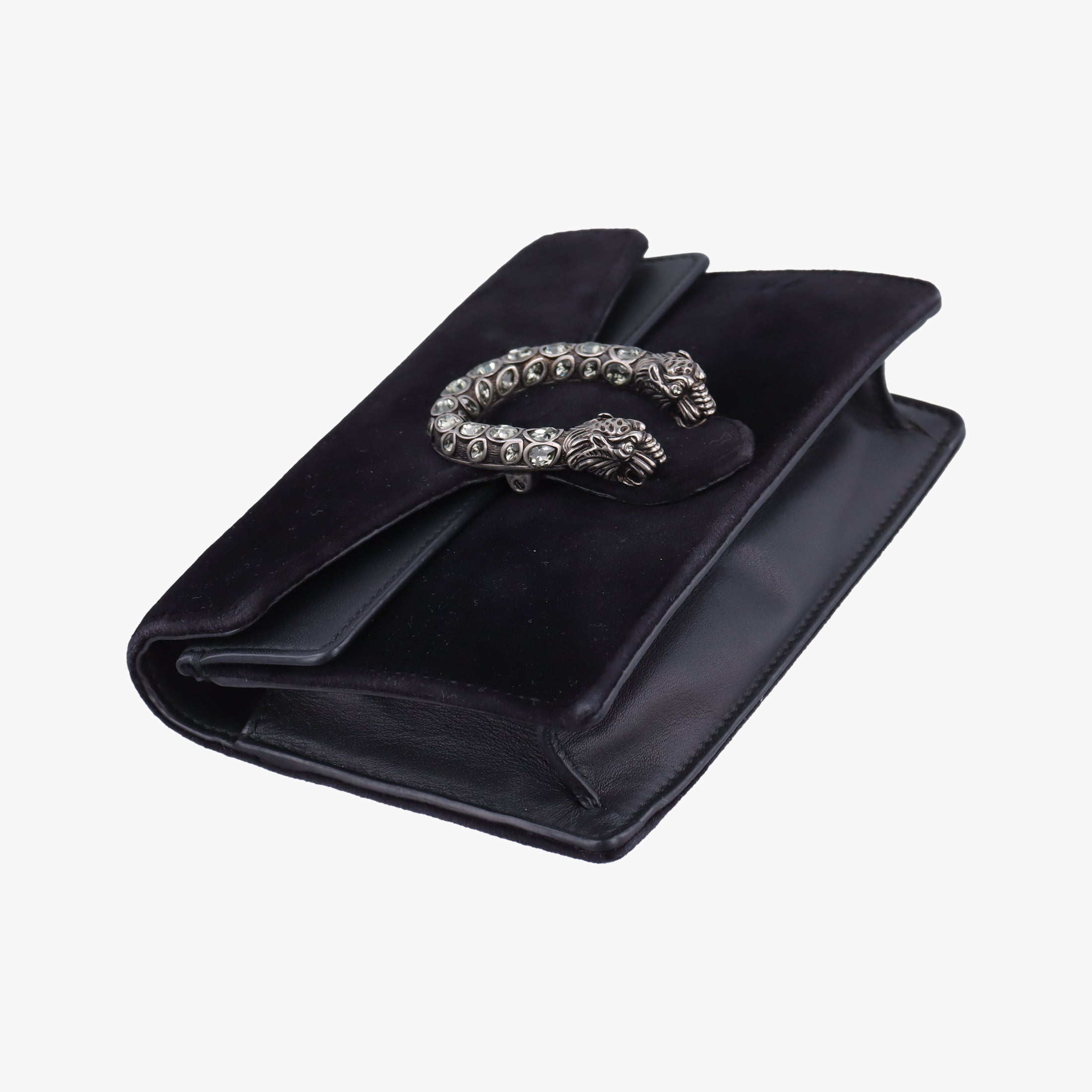Pre-owned Gucci Dionysus Black velour×Leather 476432 shoulderbag | stylenewstar