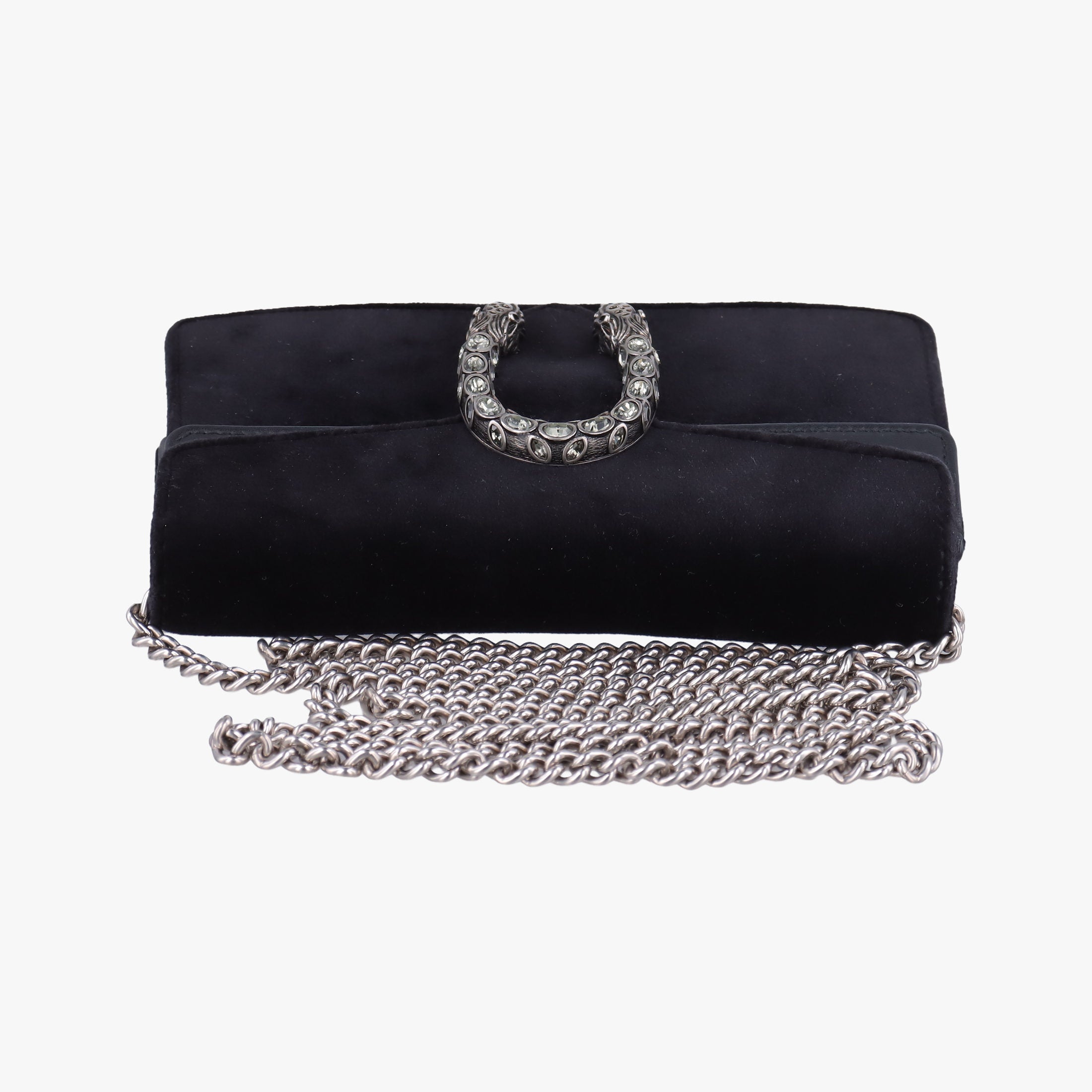 Pre-owned Gucci Dionysus Black velour×Leather 476432 shoulderbag | stylenewstar