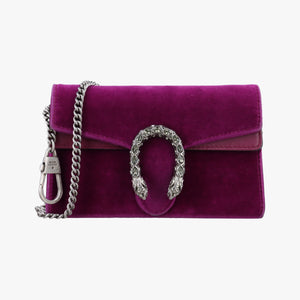 Pre-owned Gucci Dionysus Purple velour×Leather 476432 shoulderbag | stylenewstar