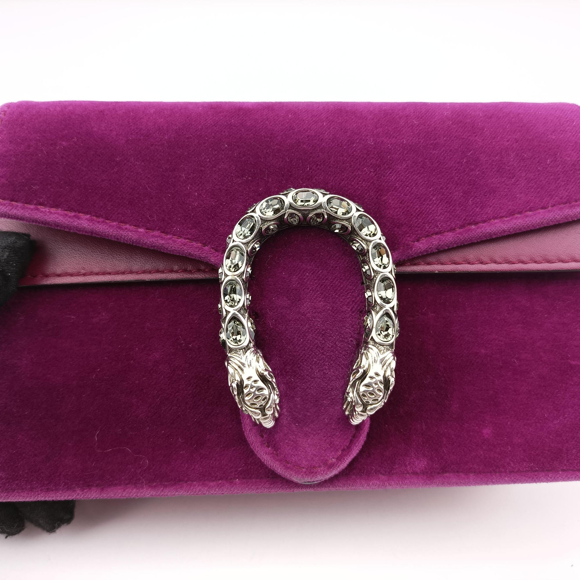 Pre-owned Gucci Dionysus Purple velour×Leather 476432 shoulderbag | stylenewstar