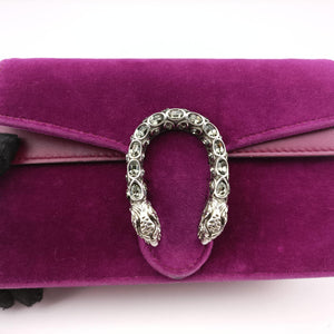 Pre-owned Gucci Dionysus Purple velour×Leather 476432 shoulderbag | stylenewstar