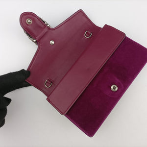 Pre-owned Gucci Dionysus Purple velour×Leather 476432 shoulderbag | stylenewstar