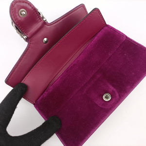 Pre-owned Gucci Dionysus Purple velour×Leather 476432 shoulderbag | stylenewstar