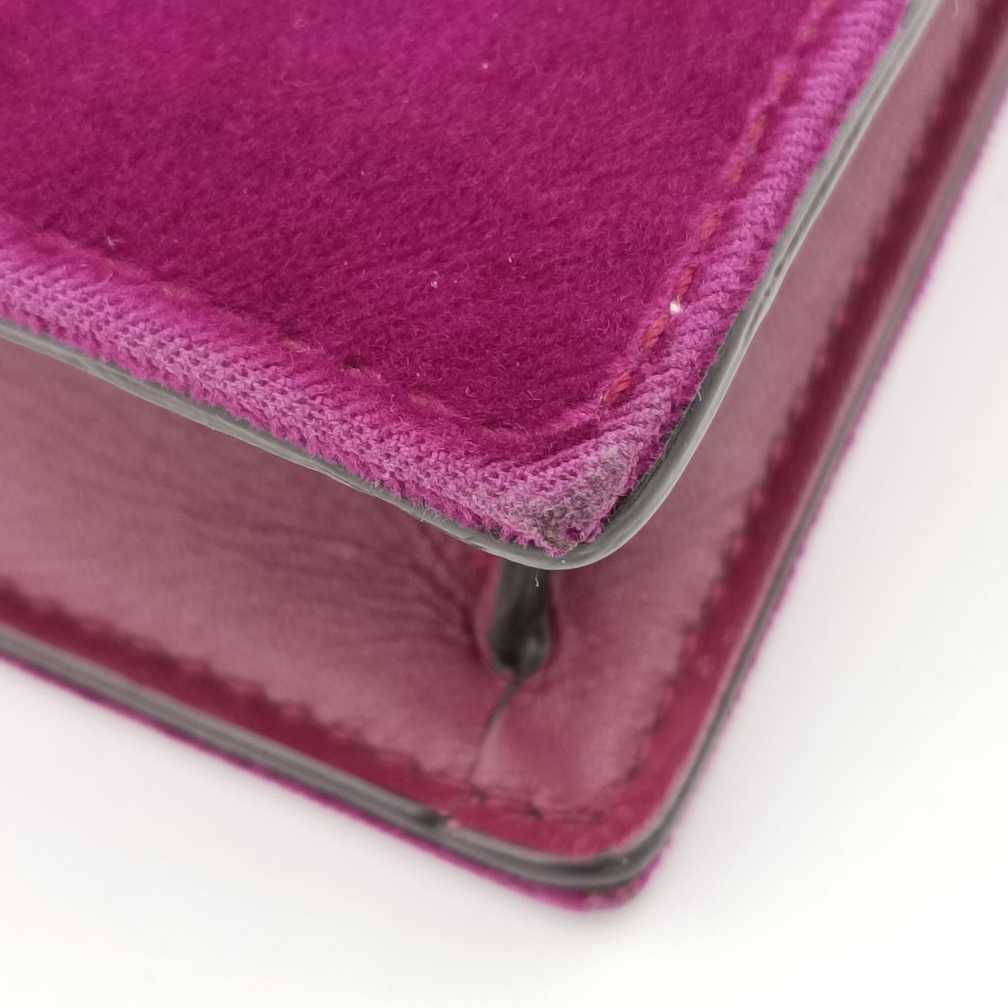 Pre-owned Gucci Dionysus Purple velour×Leather 476432 shoulderbag | stylenewstar