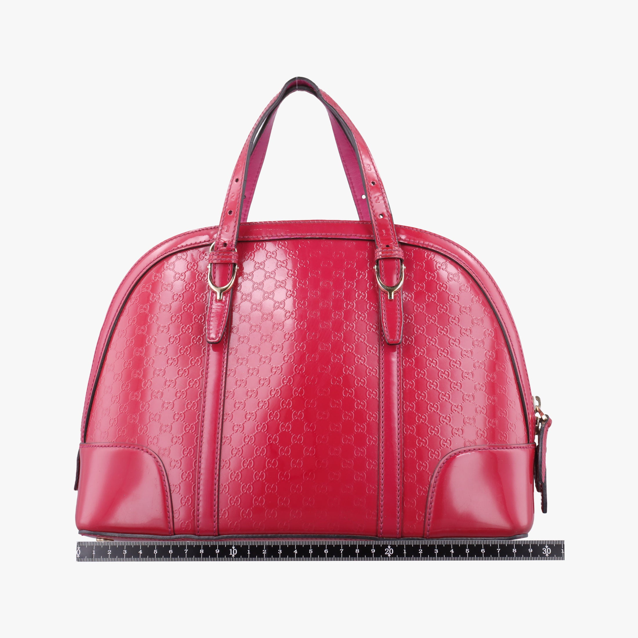 Pre-owned Gucci Microguccissima Red Patent Leather 309617 shoulderbag | stylenewstar