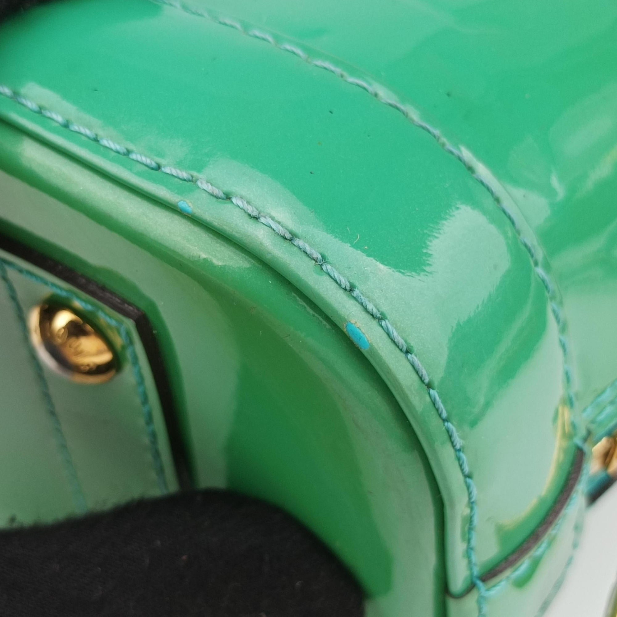 Secondhand Louis Vuitton Alma BB Blue Lagon Vernis M91696 shoulderbag | stylenewstar