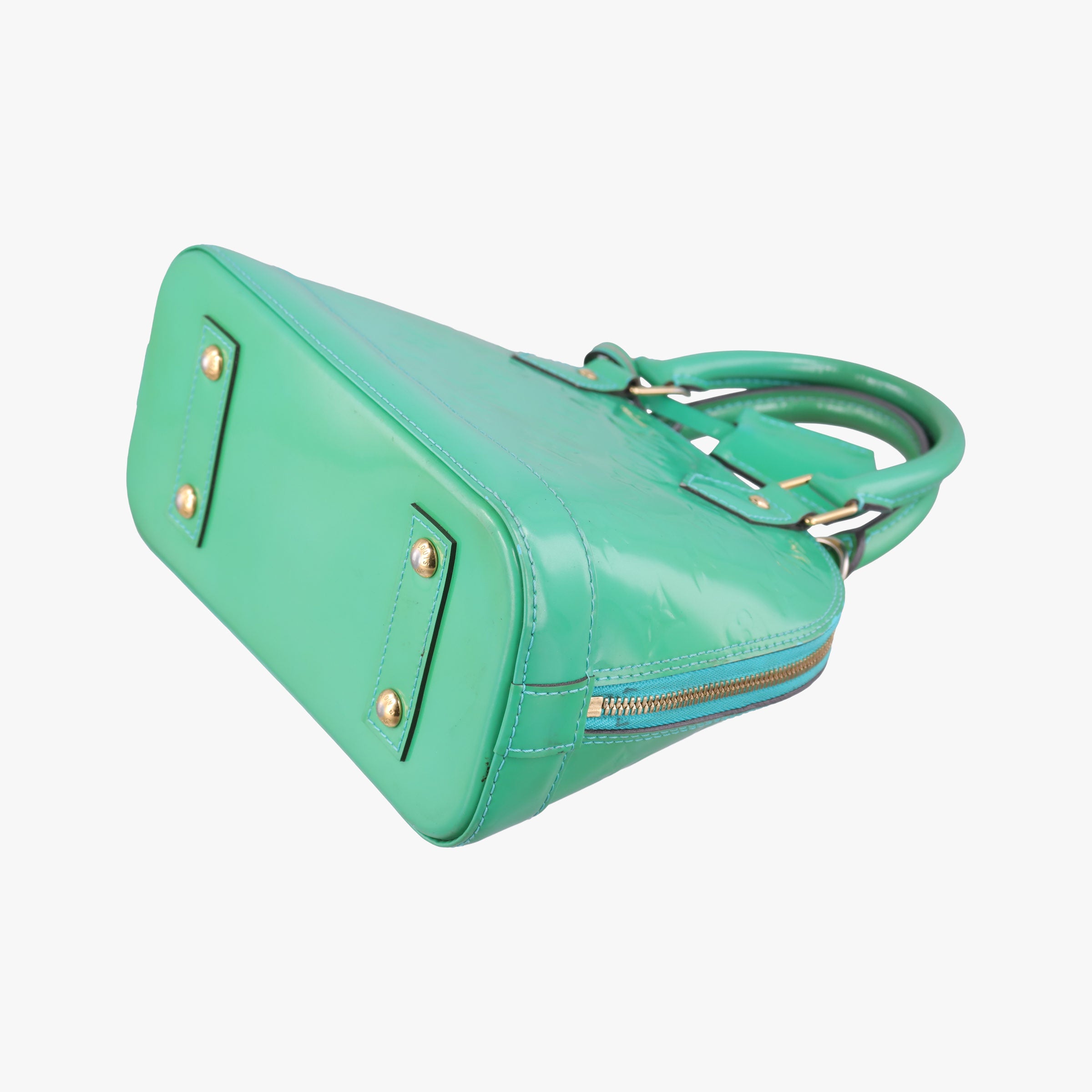 Secondhand Louis Vuitton Alma BB Blue Lagon Vernis M91696 shoulderbag | stylenewstar