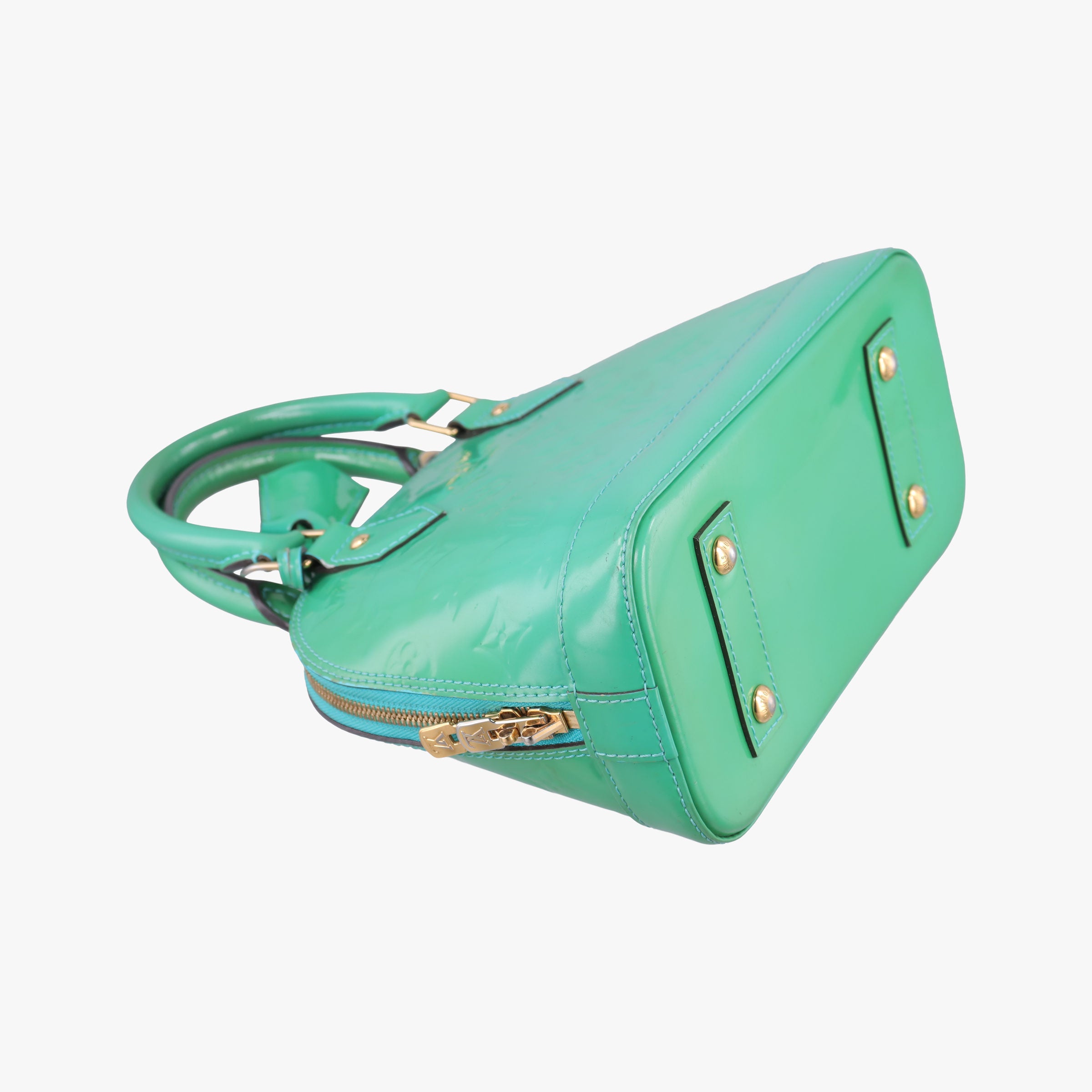 Secondhand Louis Vuitton Alma BB Blue Lagon Vernis M91696 shoulderbag | stylenewstar