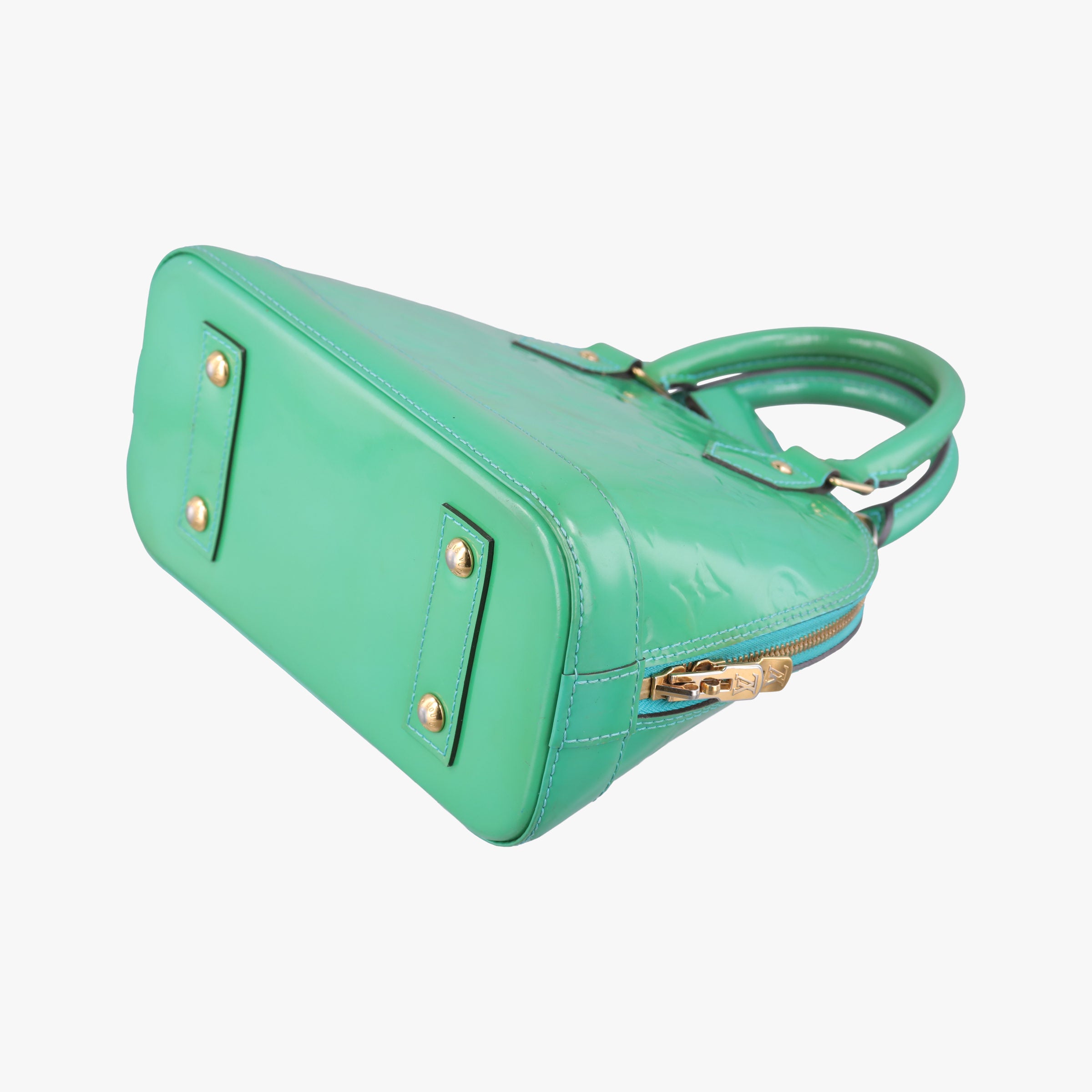 Secondhand Louis Vuitton Alma BB Blue Lagon Vernis M91696 shoulderbag | stylenewstar