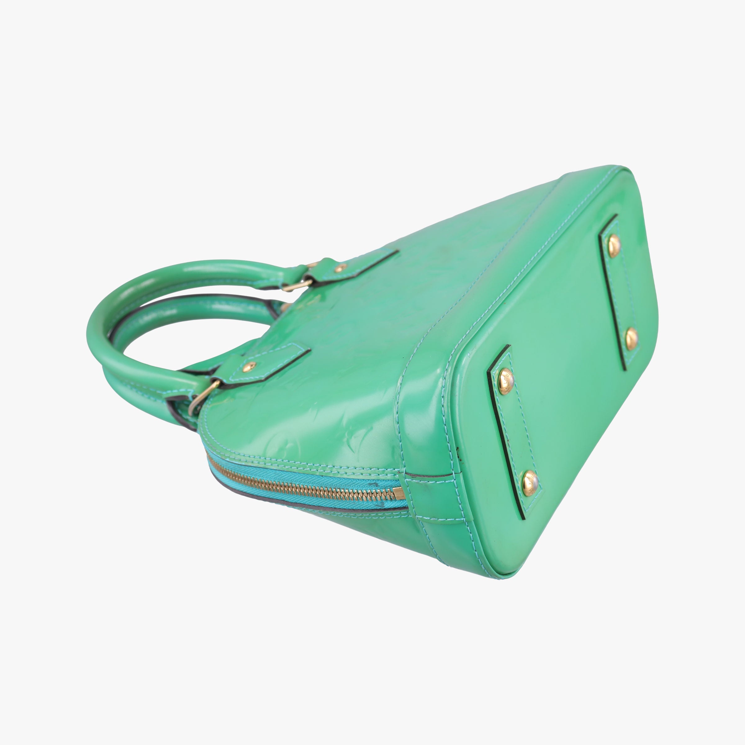 Secondhand Louis Vuitton Alma BB Blue Lagon Vernis M91696 shoulderbag | stylenewstar