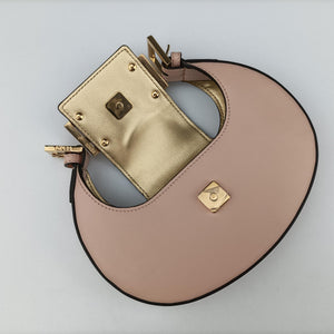 Pre-owned Fendi Cookie Mini Pink Leather 8BS065 shoulderbag | stylenewstar