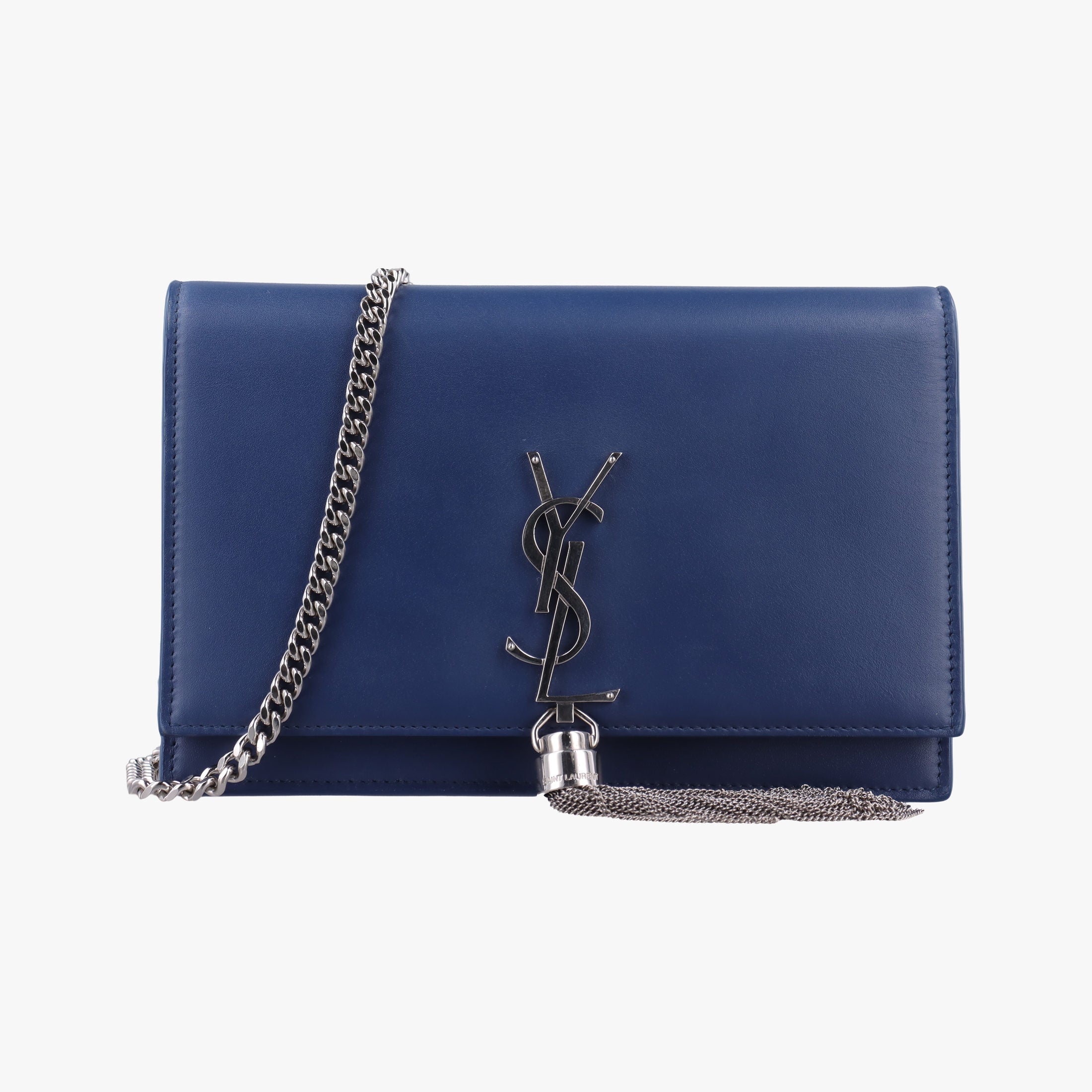 Pre-owned Yves Saint Laurent KATE Blue Leather 452159 shoulderbag | stylenewstar