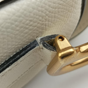 Pre-owned Christian Dior Saddle White Leather  shoulderbag | stylenewstar