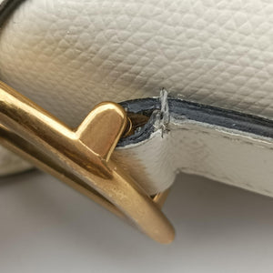 Pre-owned Christian Dior Saddle White Leather  shoulderbag | stylenewstar