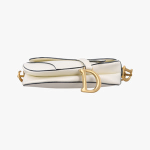 Pre-owned Christian Dior Saddle White Leather  shoulderbag | stylenewstar