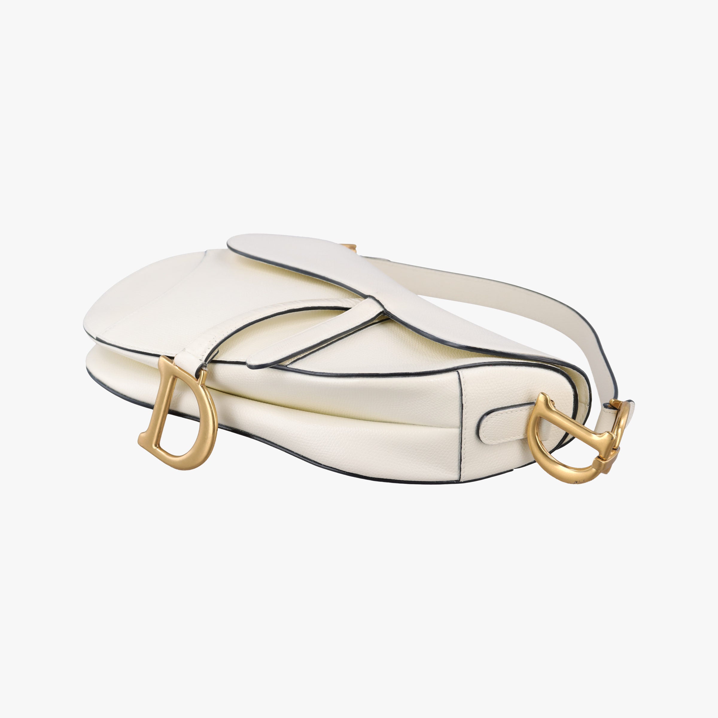 Pre-owned Christian Dior Saddle White Leather  shoulderbag | stylenewstar