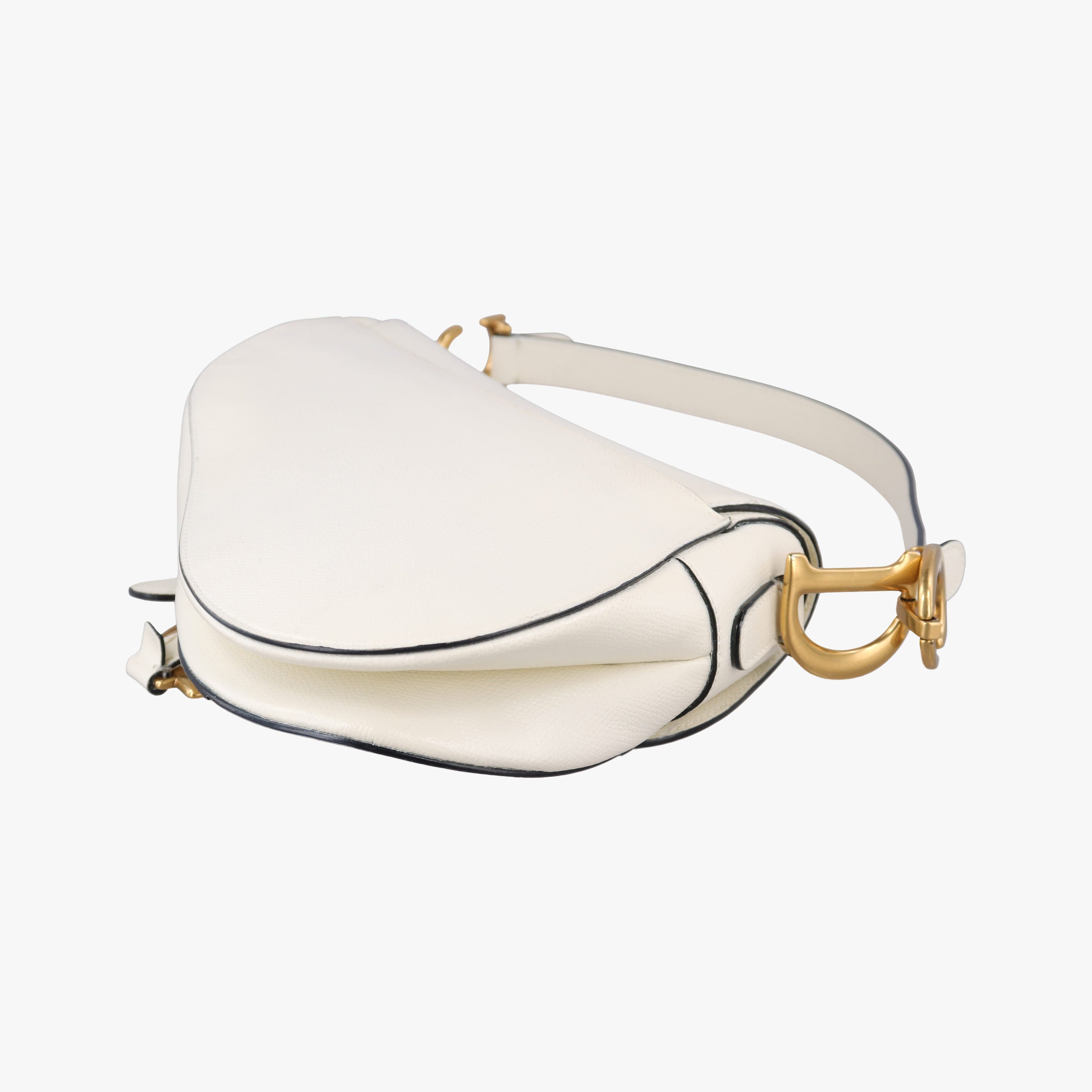 Pre-owned Christian Dior Saddle White Leather  shoulderbag | stylenewstar