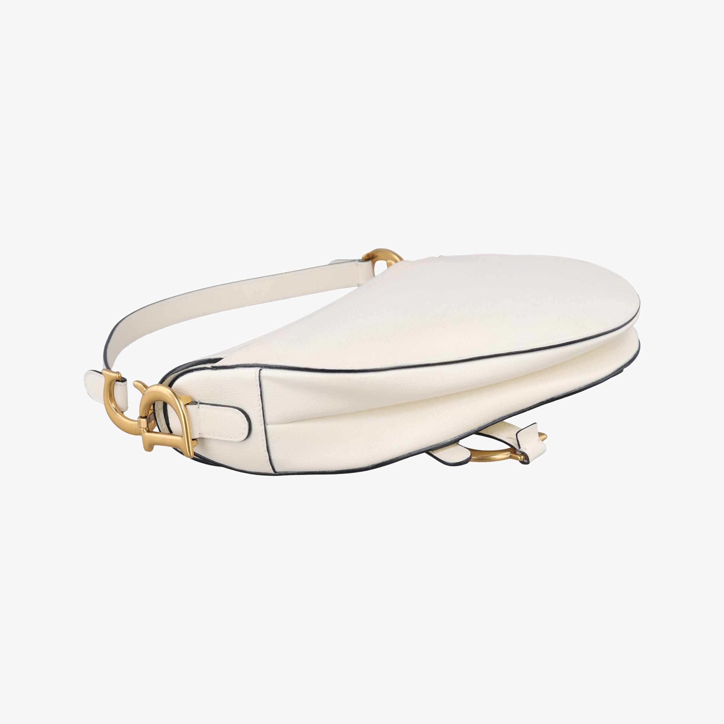 Pre-owned Christian Dior Saddle White Leather  shoulderbag | stylenewstar