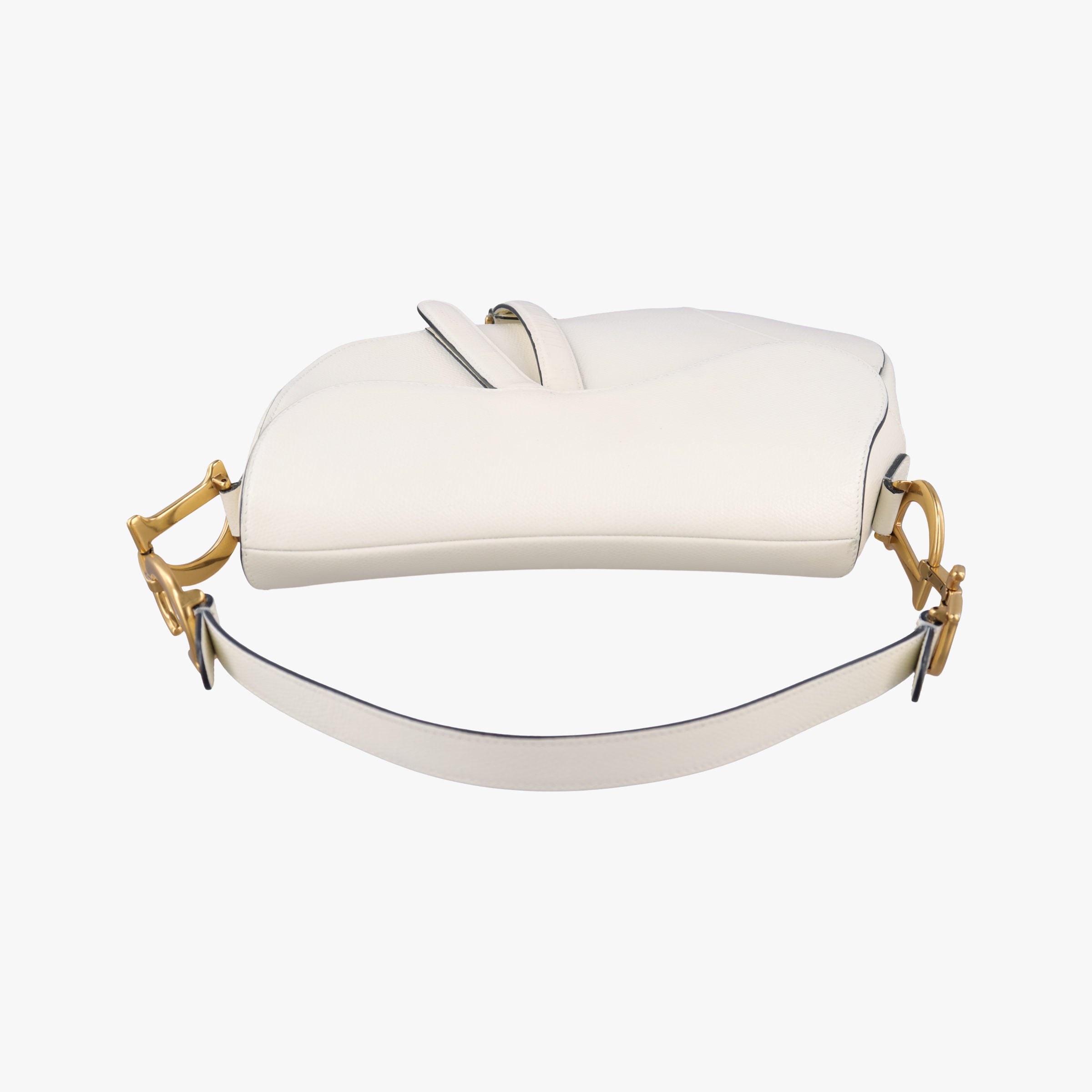 Pre-owned Christian Dior Saddle White Leather  shoulderbag | stylenewstar