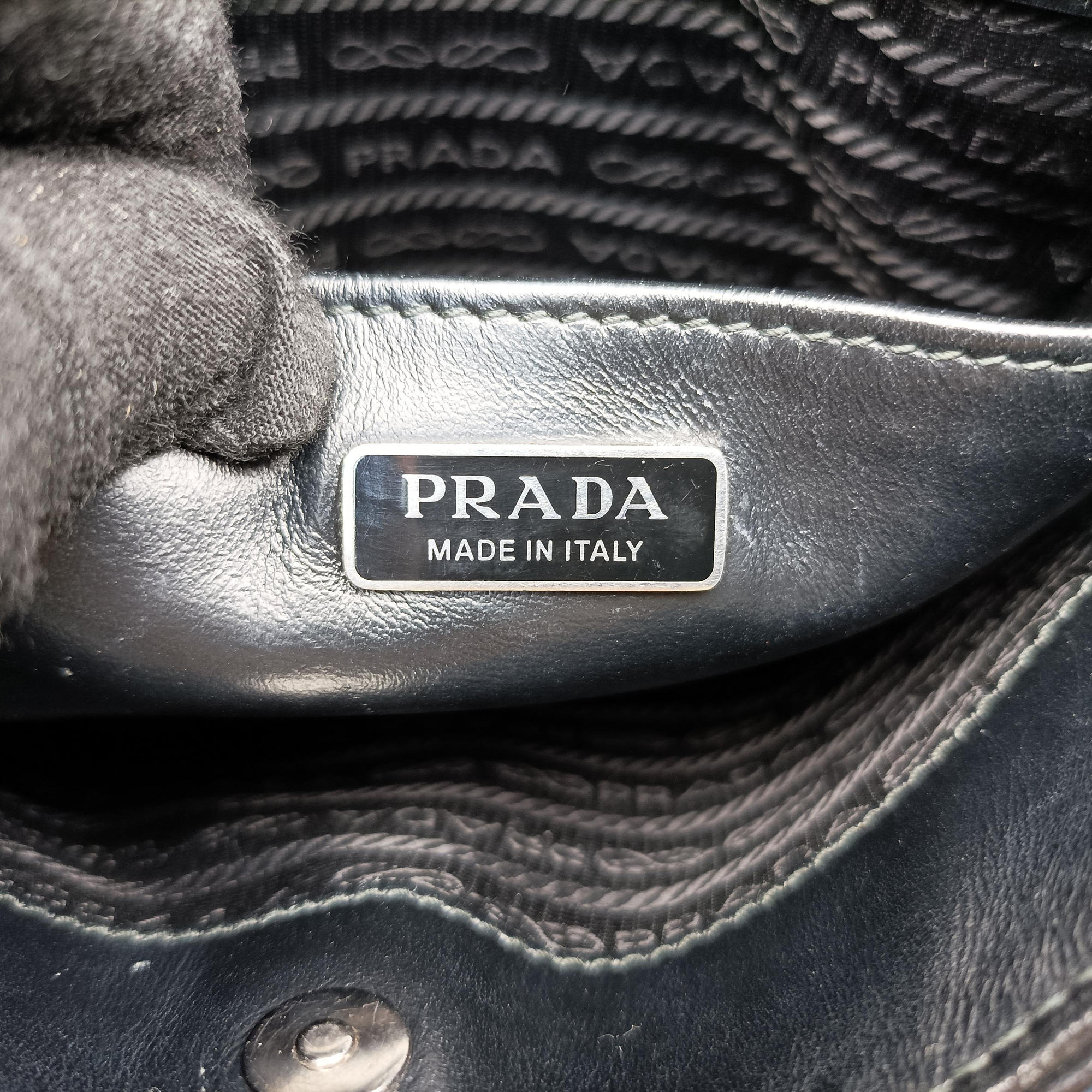 Pre-owned Prada Cleo Black brushed leather 1BC499 shoulderbag | stylenewstar