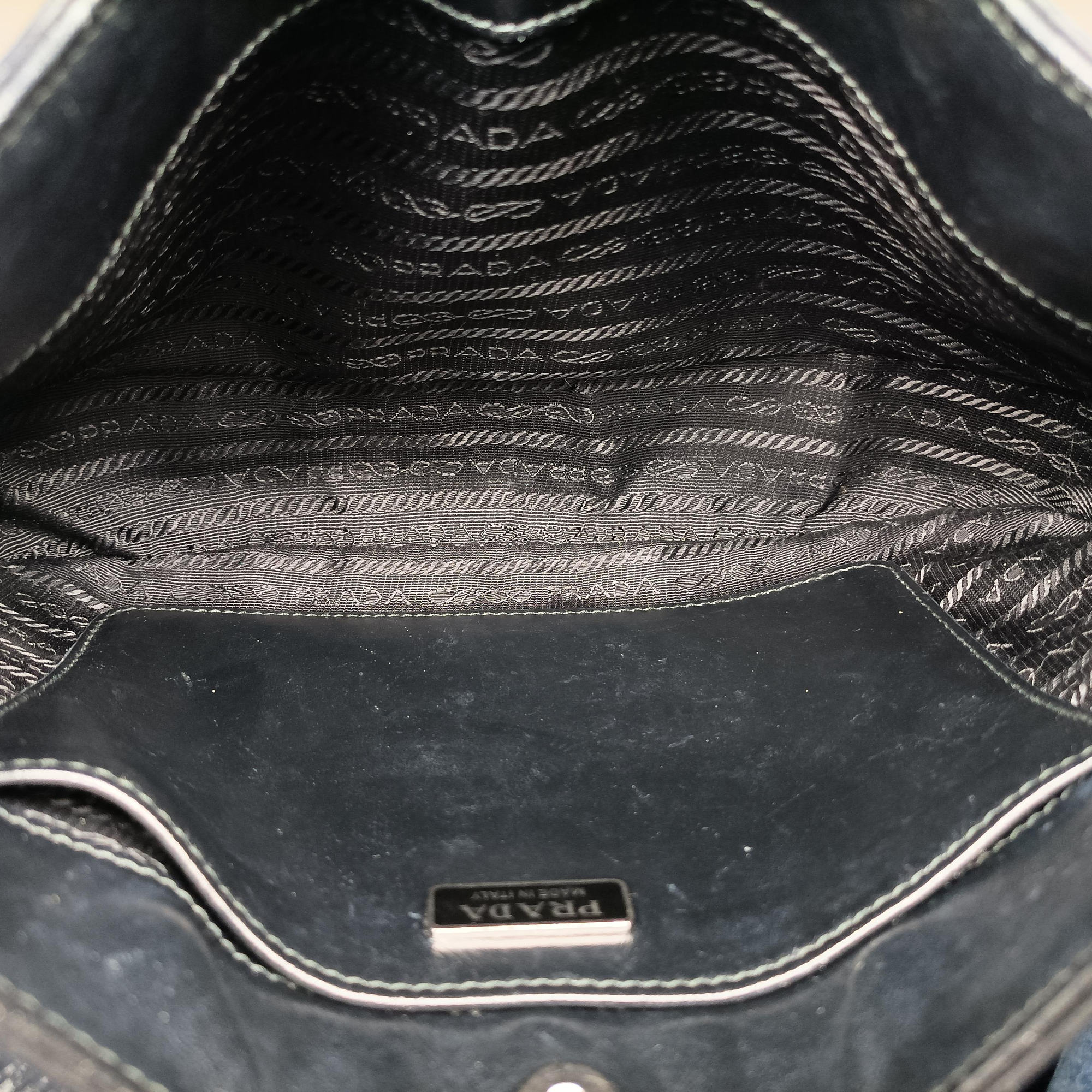 Pre-owned Prada Cleo Black brushed leather 1BC499 shoulderbag | stylenewstar