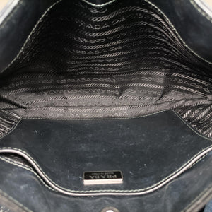 Pre-owned Prada Cleo Black brushed leather 1BC499 shoulderbag | stylenewstar
