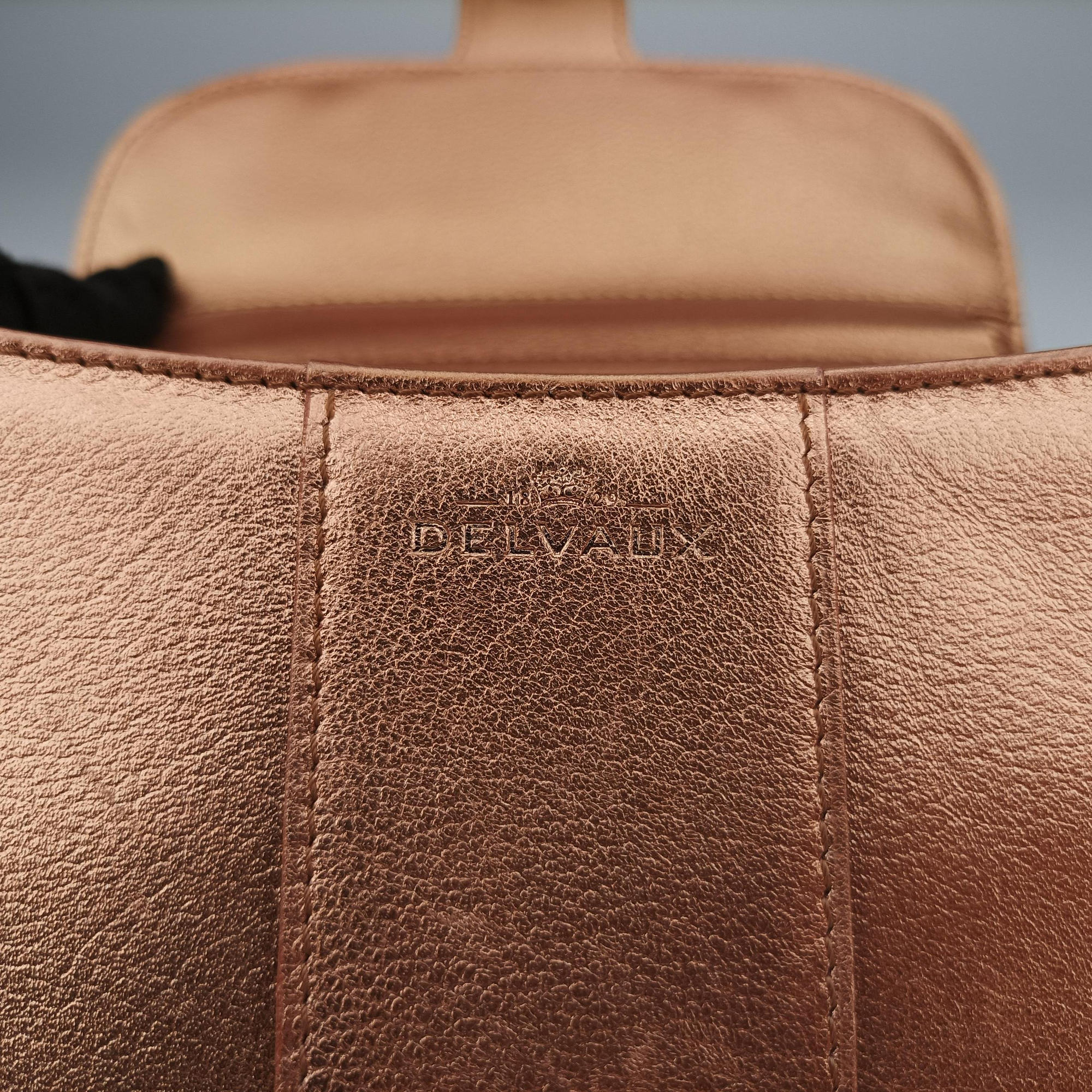 Pre-owned Delvaux Brillant Mini Pink Gold leather  shoulderbag | stylenewstar