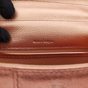 Pre-owned Delvaux Brillant Mini Pink Gold leather  shoulderbag | stylenewstar