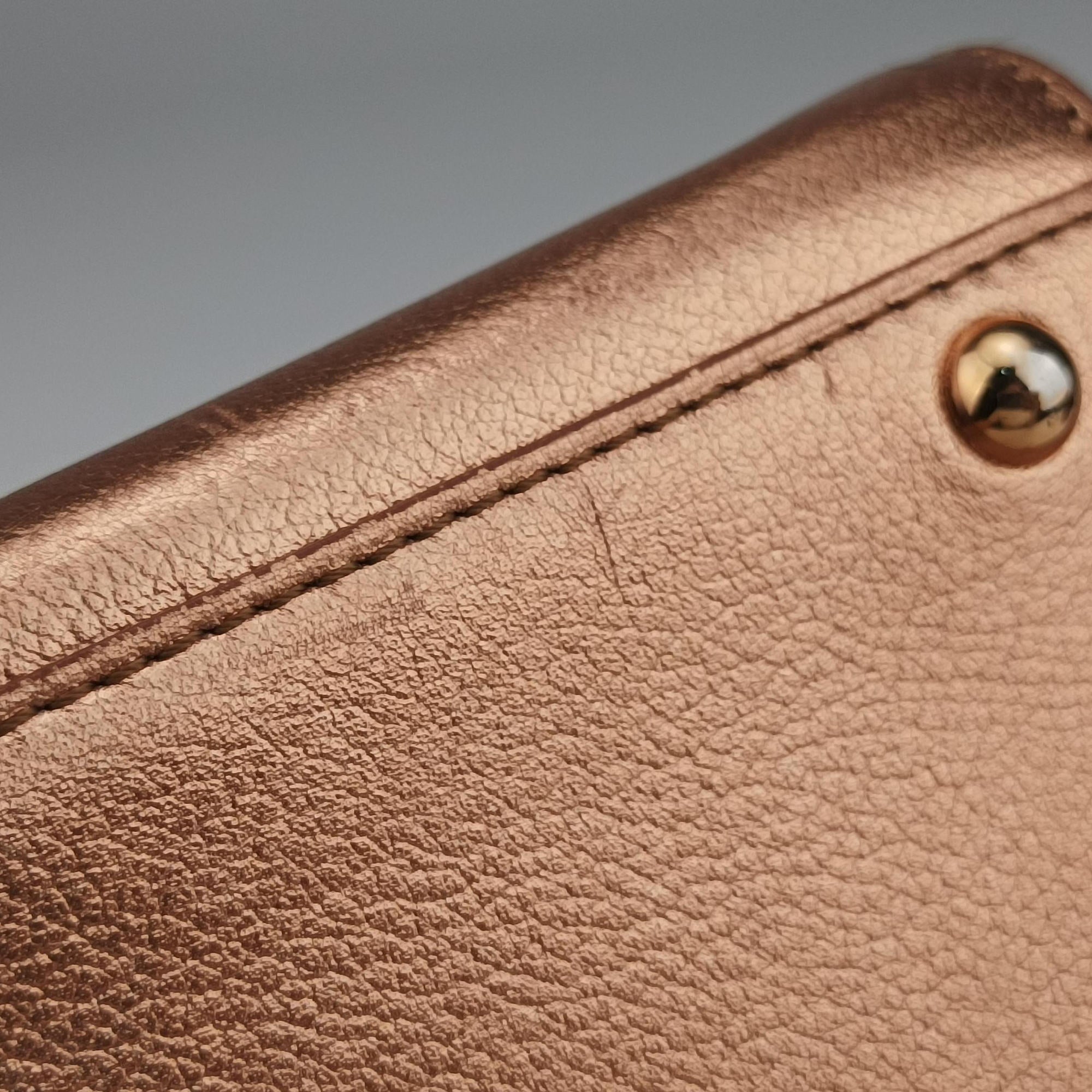 Pre-owned Delvaux Brillant Mini Pink Gold leather  shoulderbag | stylenewstar