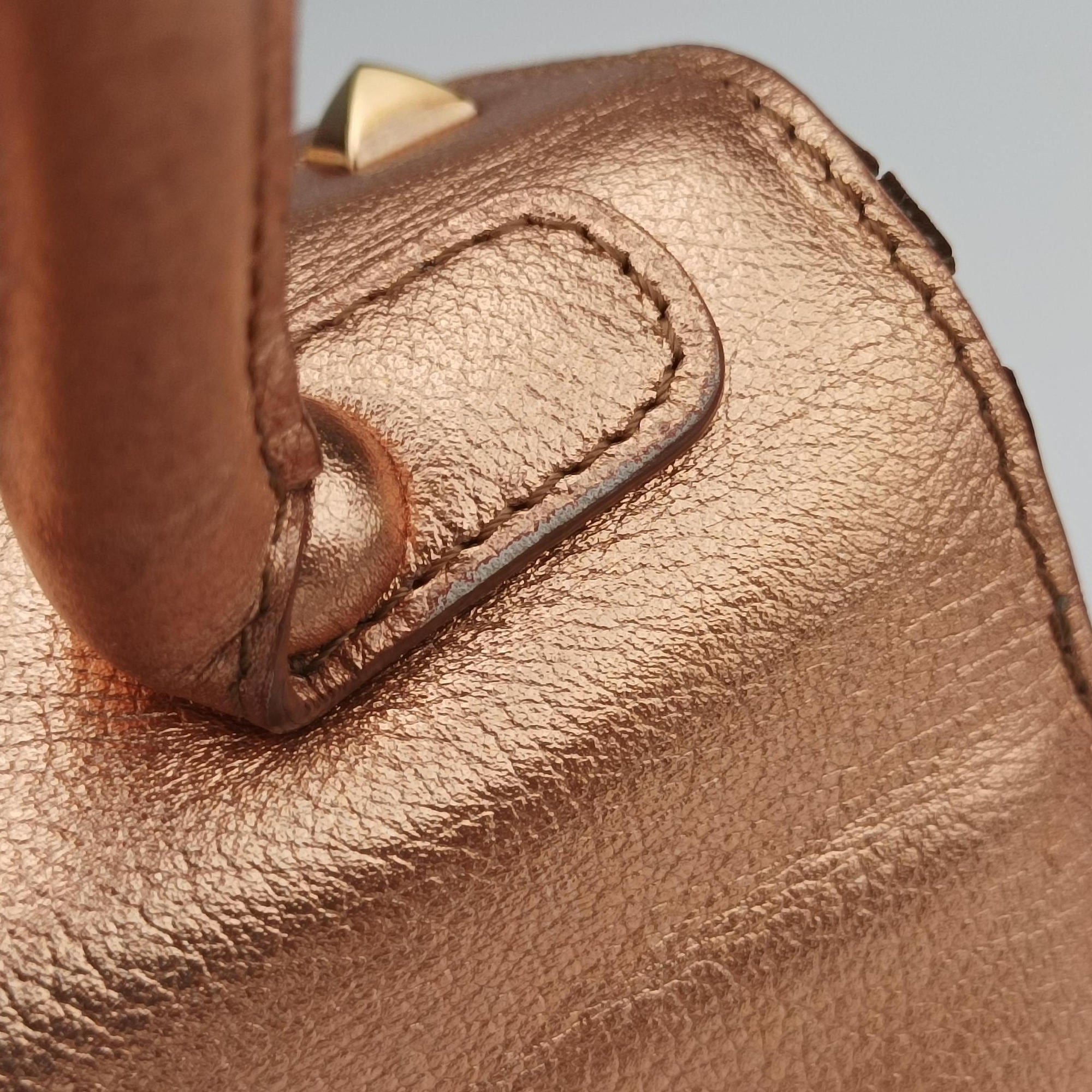 Pre-owned Delvaux Brillant Mini Pink Gold leather  shoulderbag | stylenewstar